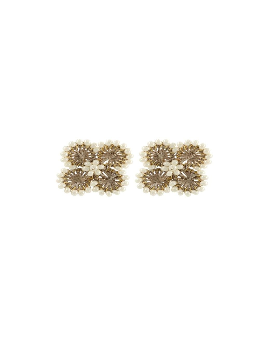 LOTT.gioielli Metallic Neutrals Flower Earring S