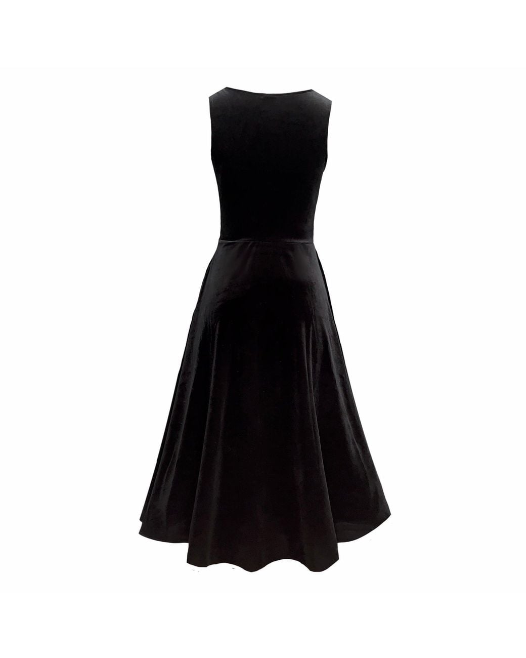 Frock Tales Black Peony Sleeveless Midi Dress