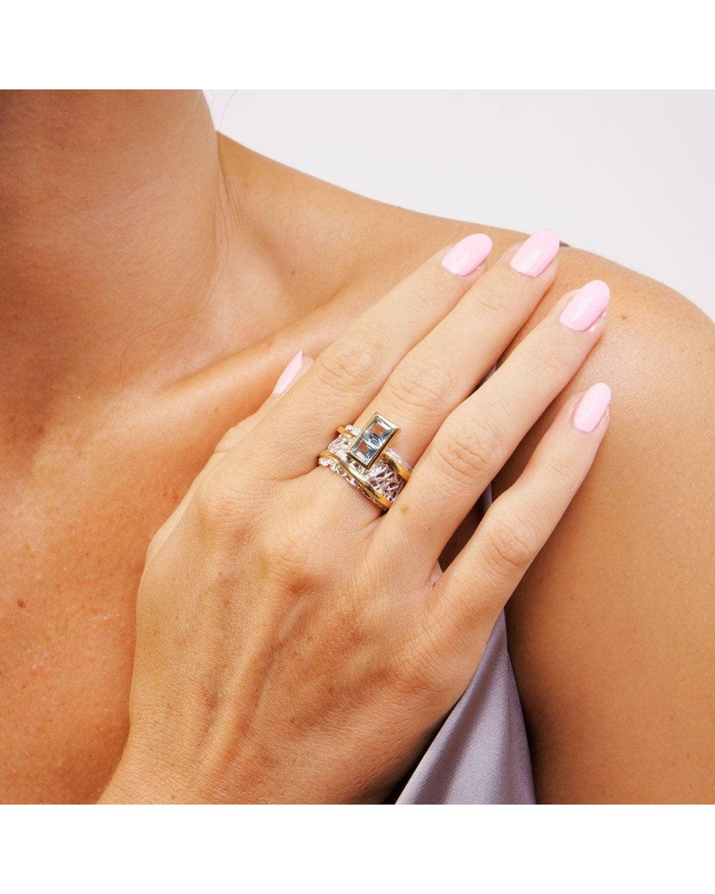 German Kabirski Metallic Verina Topaz Ring
