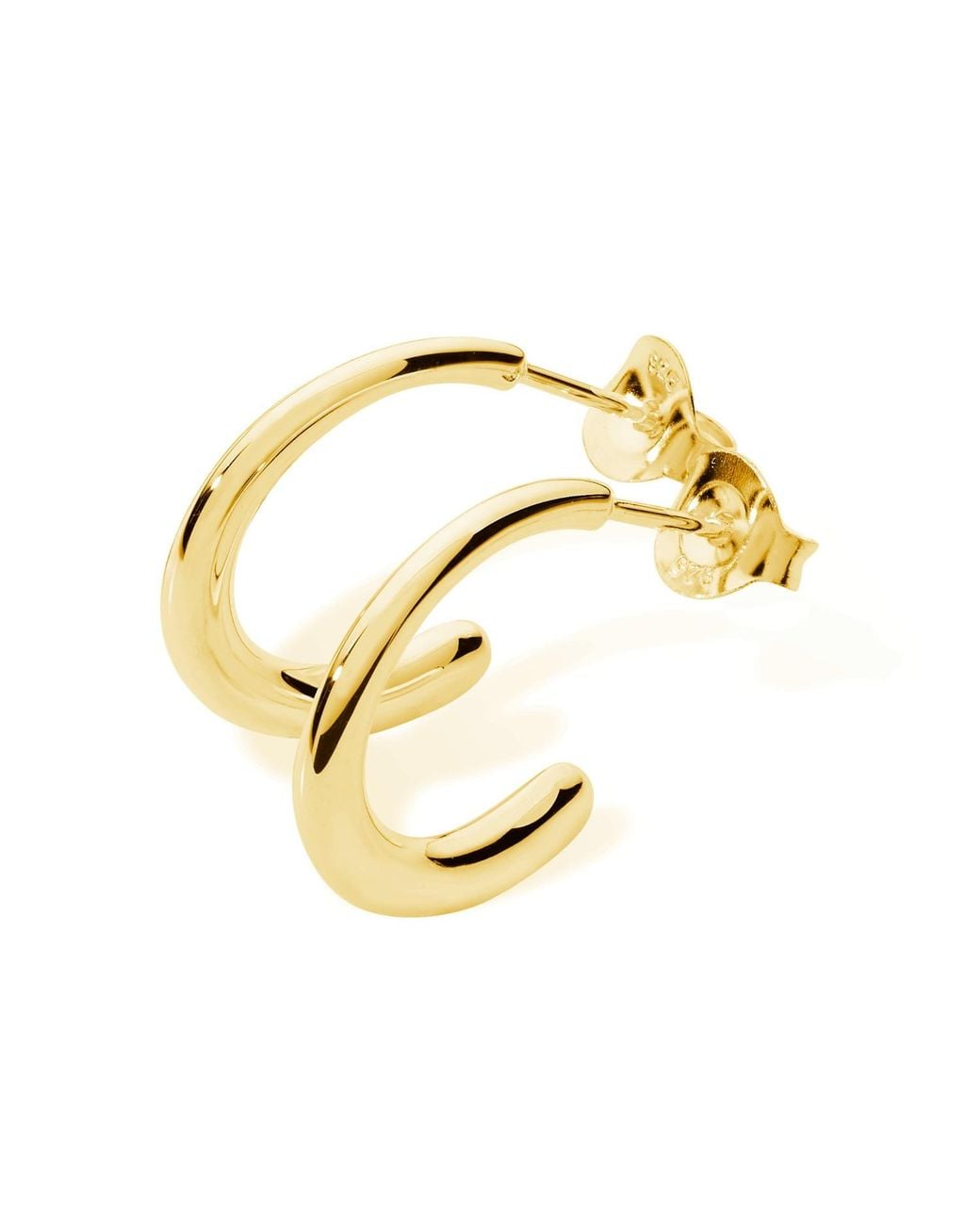 Lucy Quartermaine Metallic Mini Drop Hoops