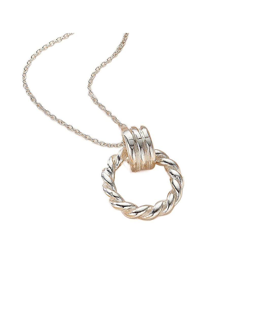 Posh Totty Designs Metallic Mini Tether Hoop Pendant Necklace