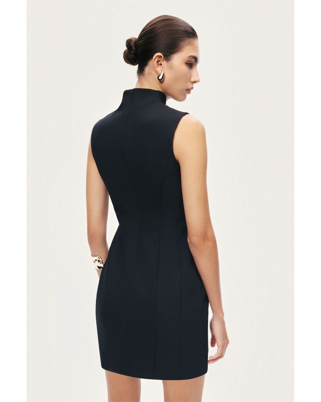 Nocturne Black Tailored Mini Dress