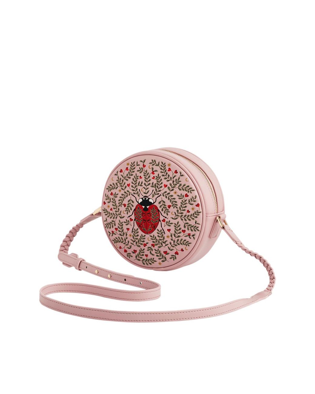 Fable England White Chloe Ladybird Circle Bag