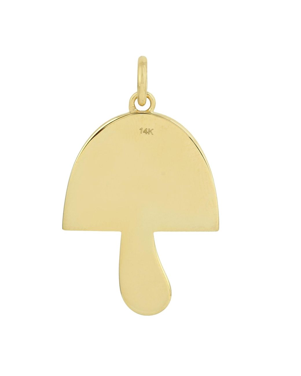 Artisan White 14K Sapphire & Enamel Mushroom Pendant
