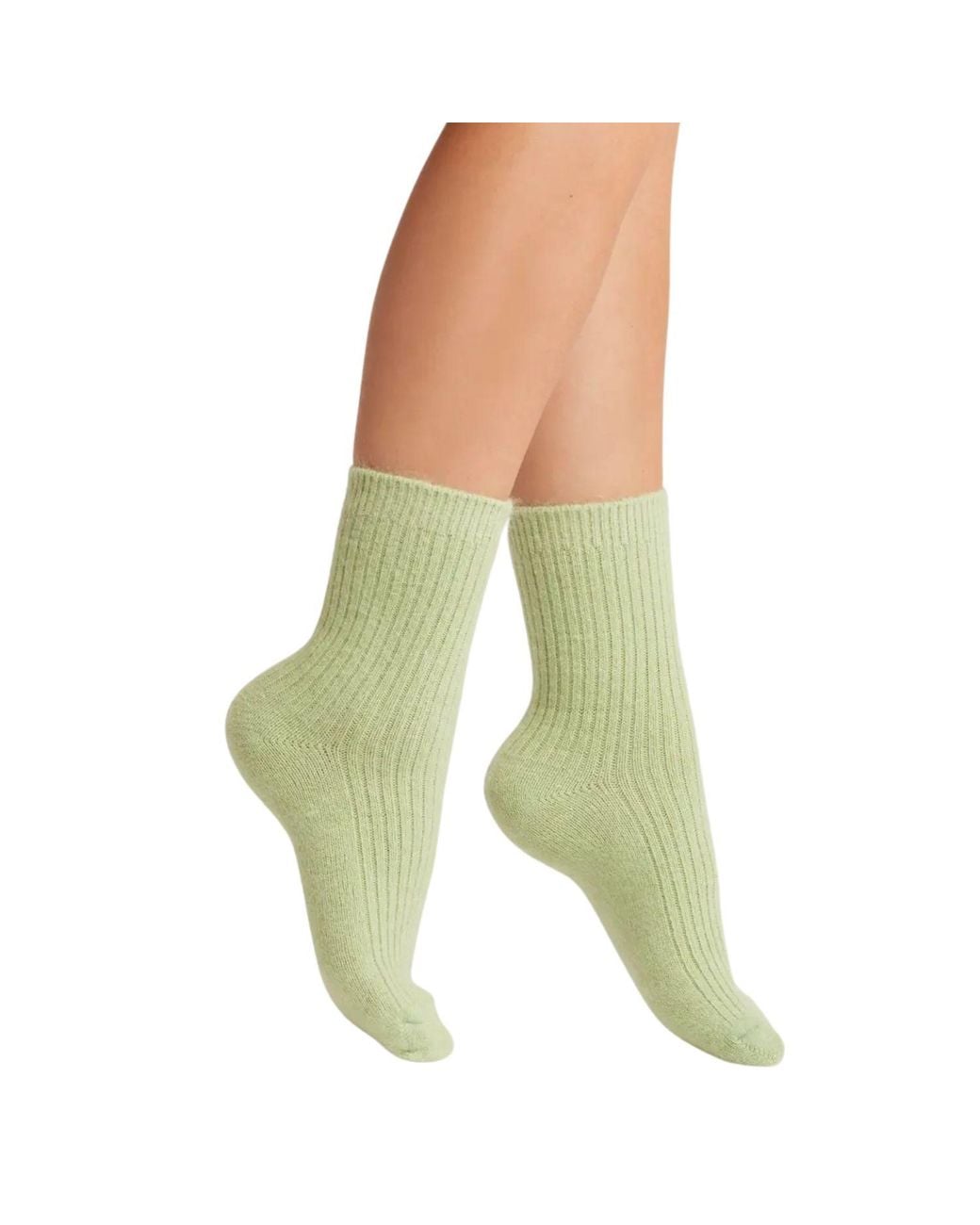 HIGH HEEL JUNGLE by KATHRYN EISMAN Green Cashmere Cloud Sock