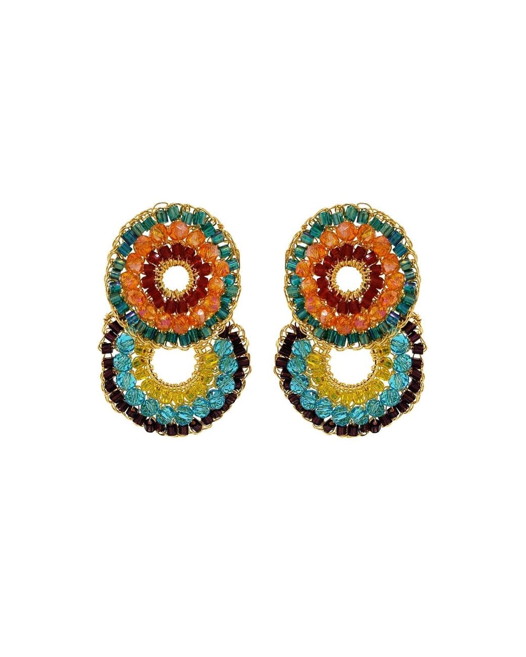 Lavish by Tricia Milaneze Multicolor Gush Small Handmade Earrings