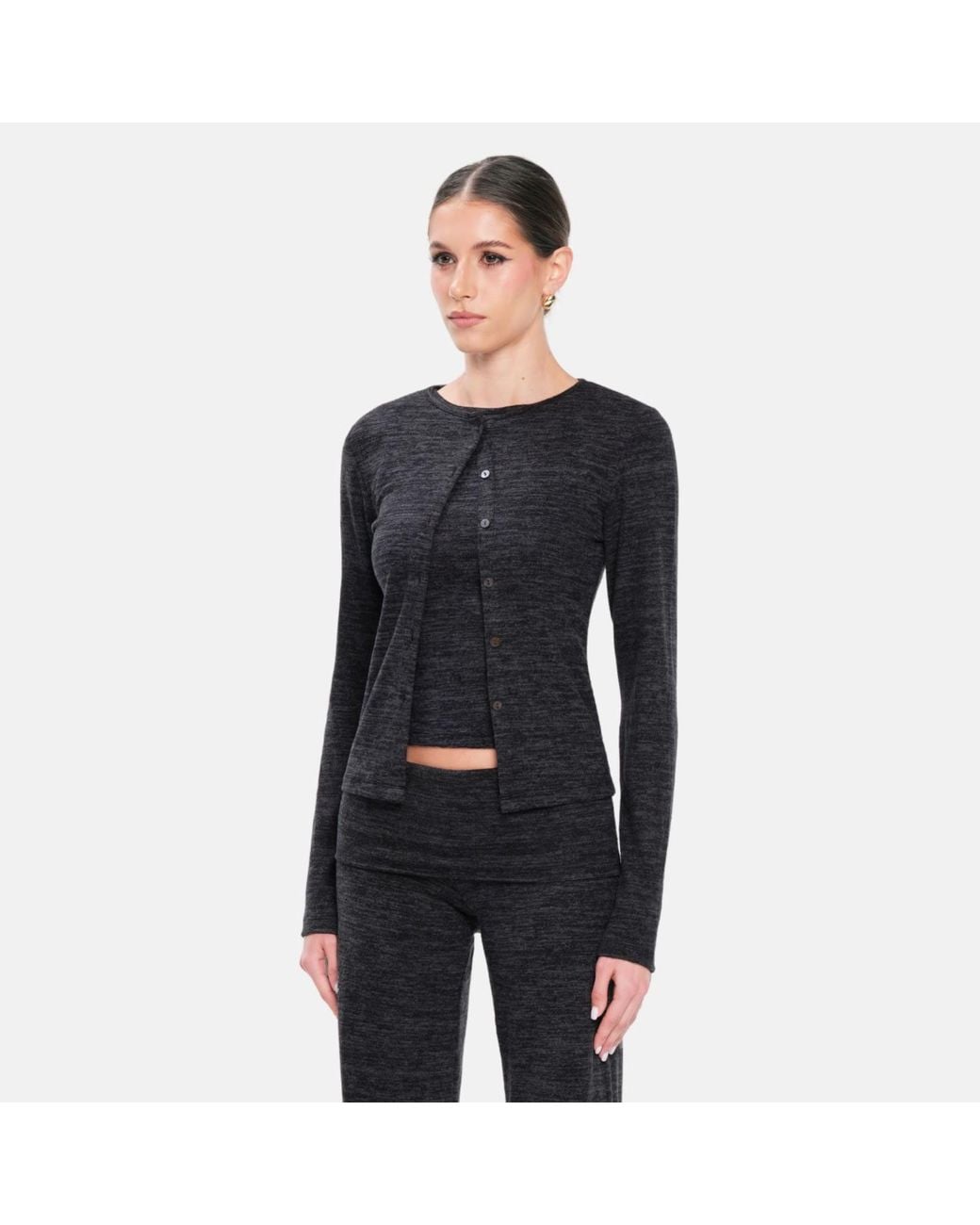 OW Collection Blue Nita Knit Cardigan