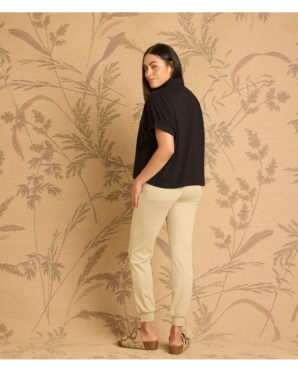 Known Supply Natural Neutrals Drawstring Cotton Joggers