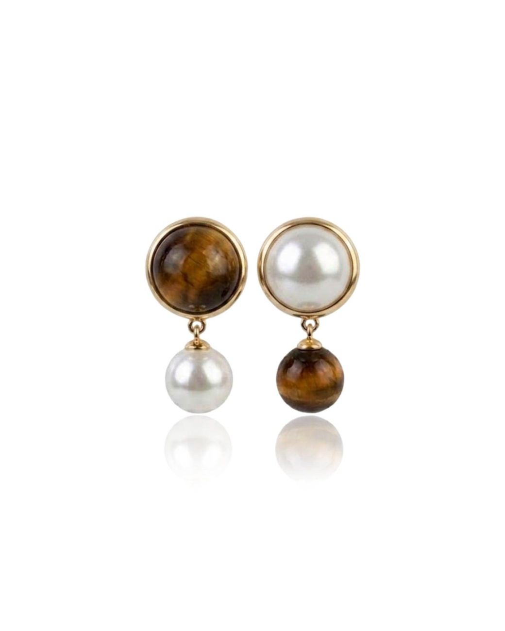 VIEA Multicolor Asa Tiger Pearl Earrings