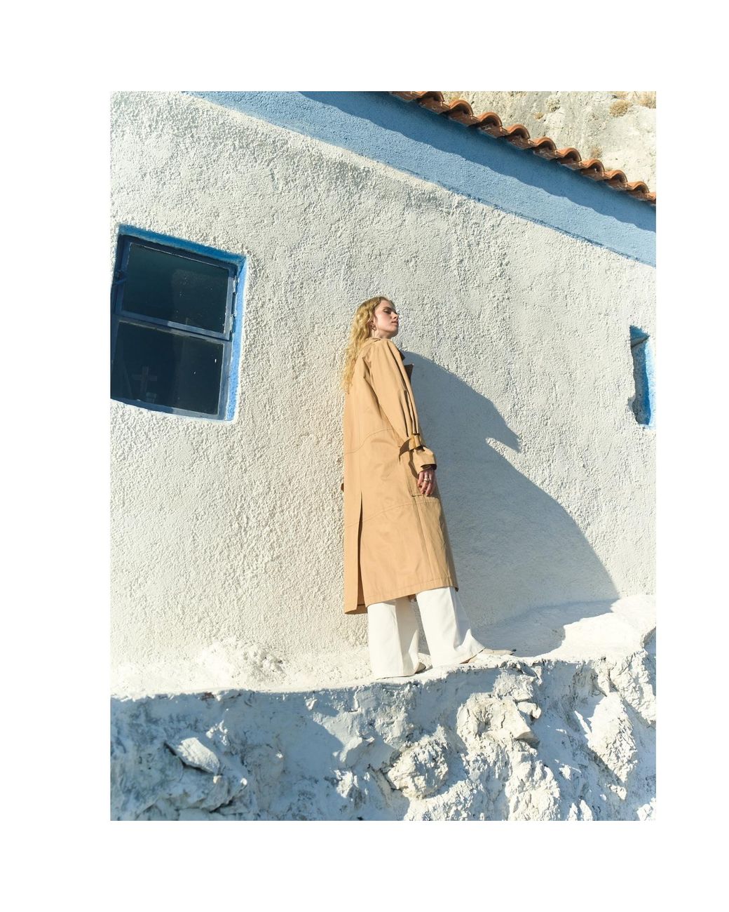 NAZLI CEREN Natural Neutrals Shelly Cotton Trenchcoat