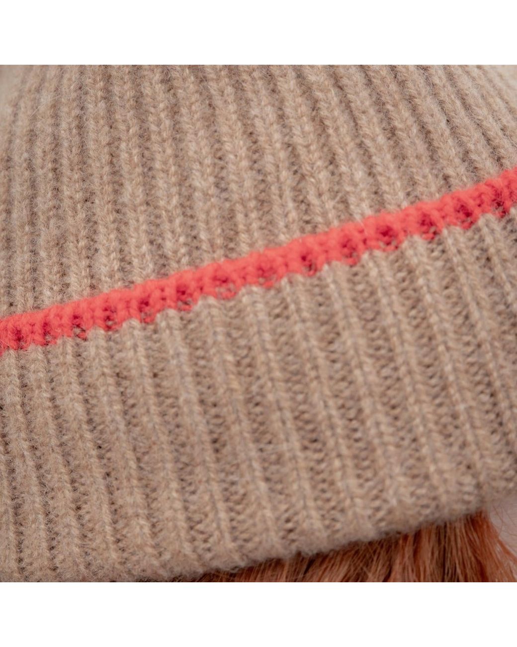 Kinalba Gray Ladies Mid-Weight Ribbed Cashmere Beanie Hat