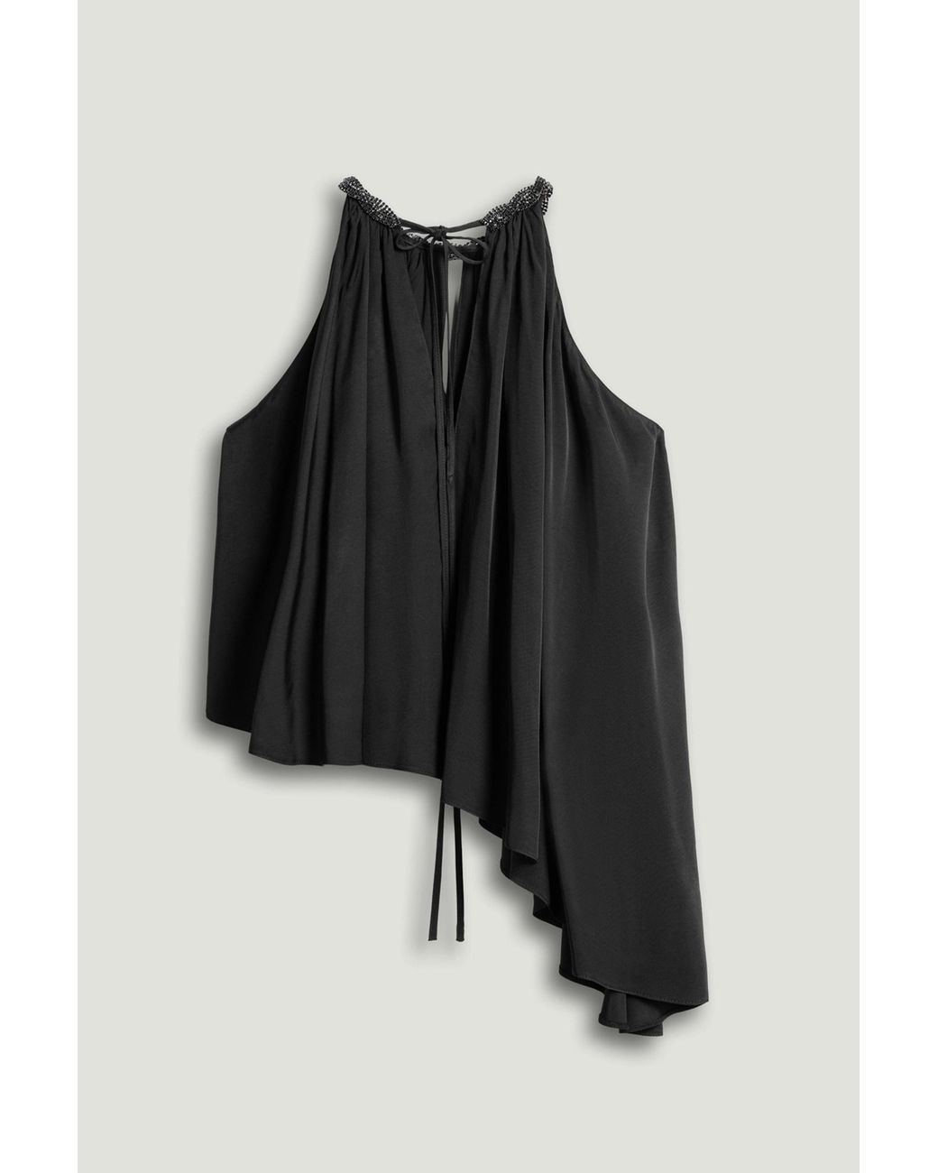 Nocturne Black Embellished Halter Blouse