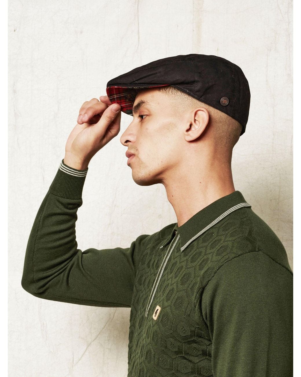 Dasmarca Hats Black Finley Italian Waterproof Cap for men