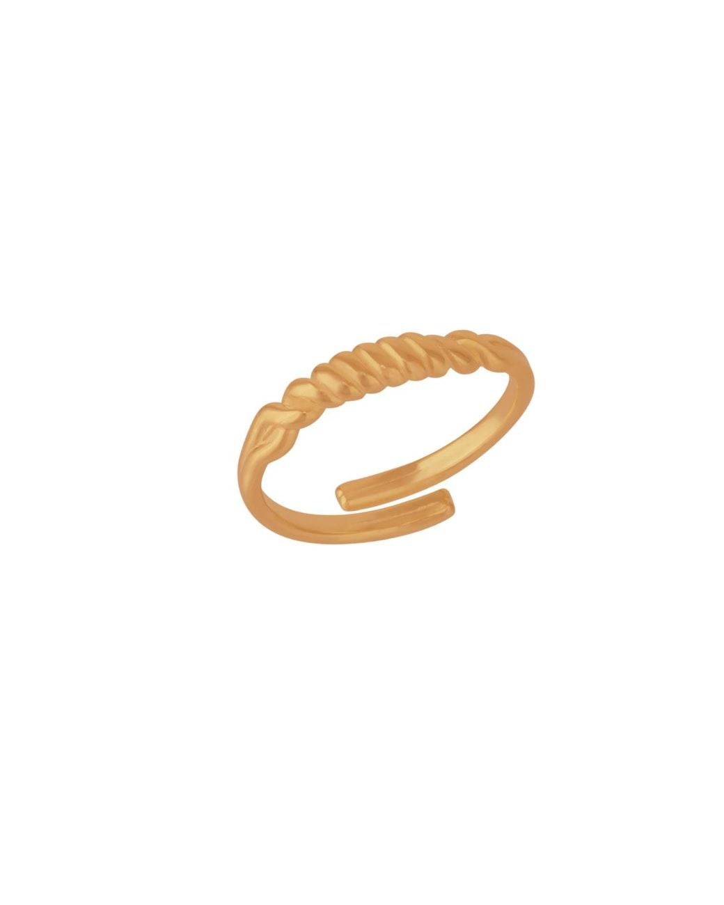 Spero London Pink Twisted Screw Sterling Ring