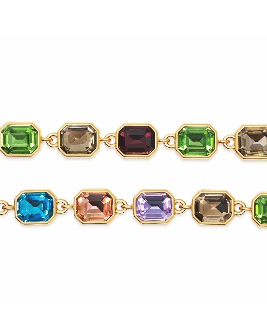 Nialaya Metallic Emerald-Cut Crystal Choker