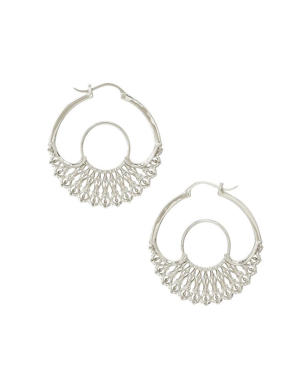 Astor & Orion Metallic Iris Sculptural Hoops Small