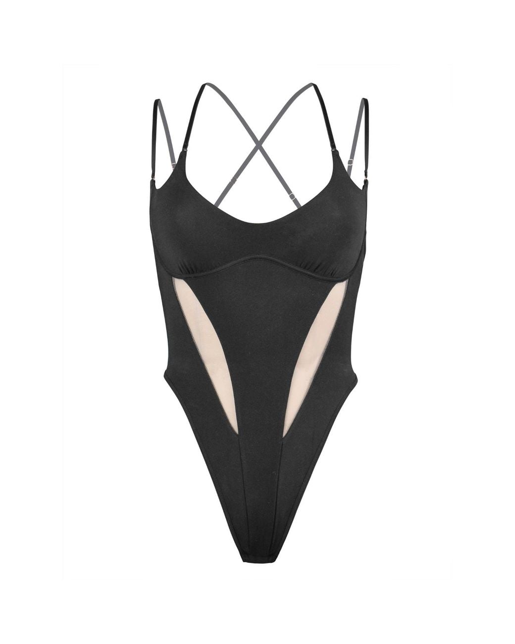 MONIQUE MORIN LINGERIE Black Core Illusion Bodysuit