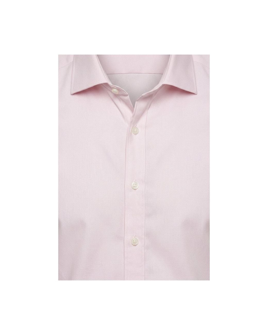 Ron Tomson Purple Pure Cotton Spread Collar Fitted Dress Shirt for men