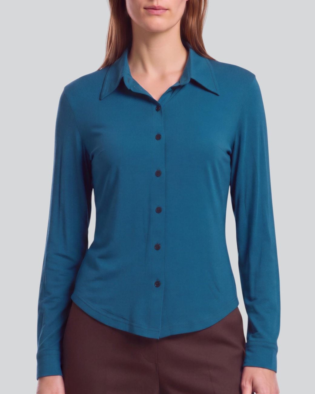 Lords of Harlech Blue Scarlet Legion Merino Jersey Long-Sleeve Shirt