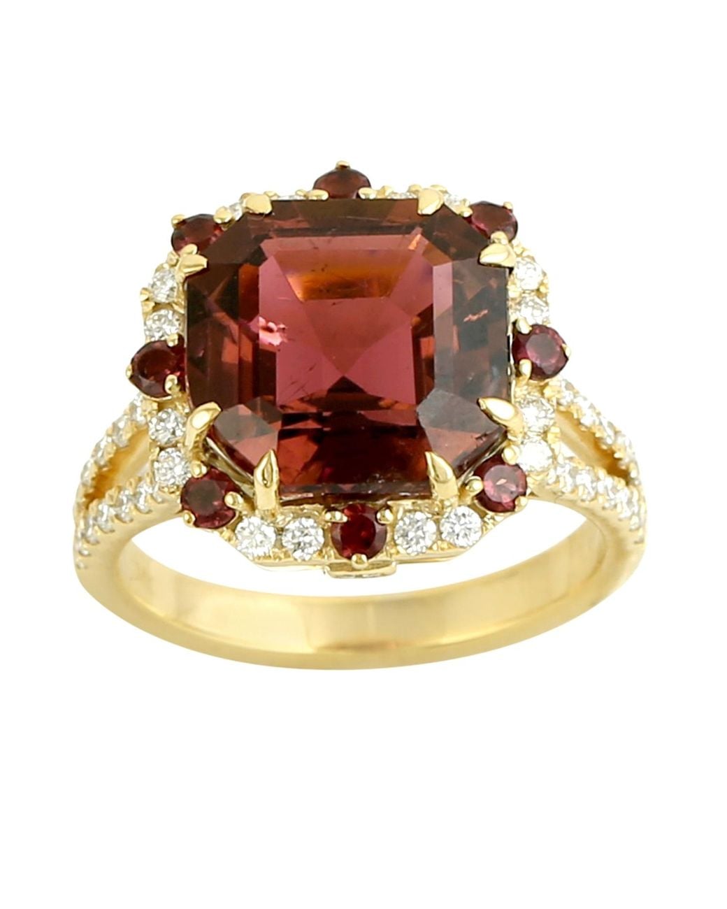 Artisan Brown Tourmaline & Diamond Statement Ring