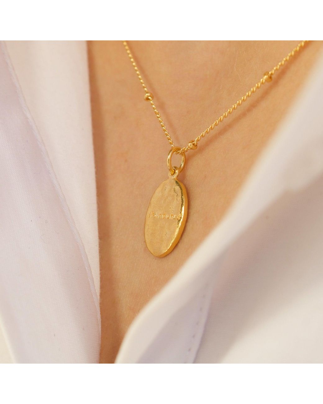 With Love Darling Metallic Abundantia Oval Necklace