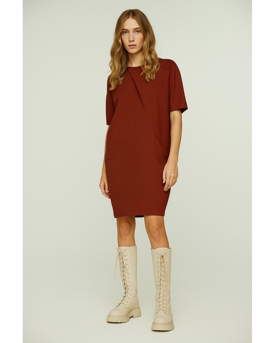 Conquista Red Relaxed-Fit Dress
