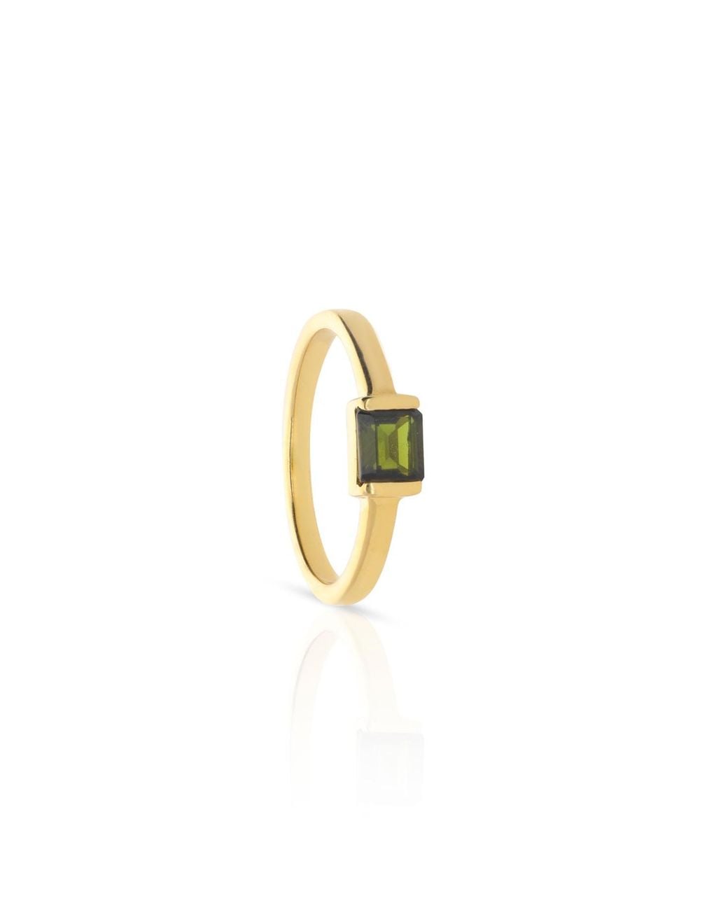 Preeti Sandhu Metallic 14K Plated Stone Ring