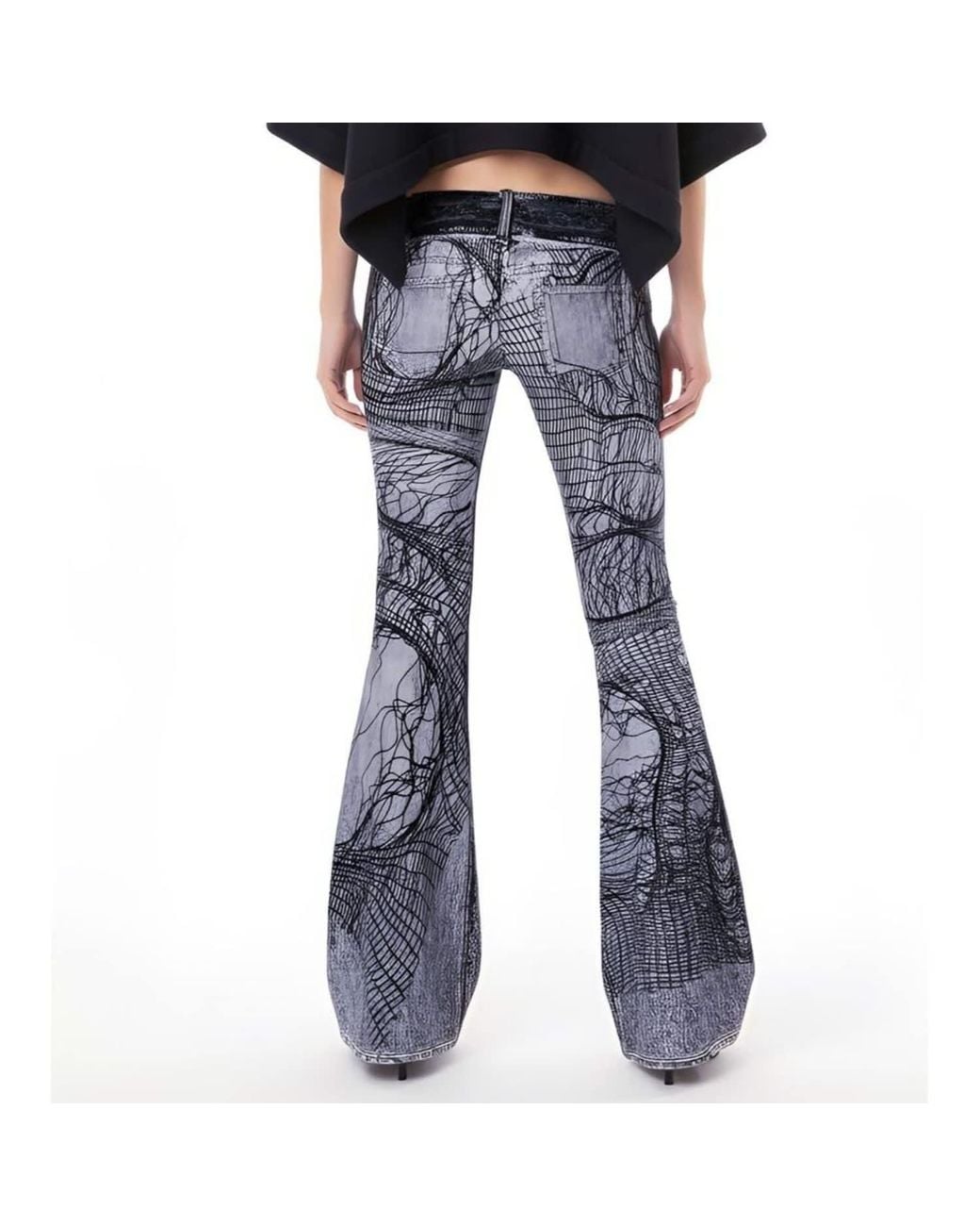 Ipng Design Blue Halloween Bell Bottom Pants