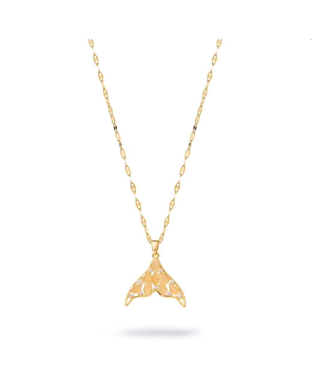 Ebru Jewelry Metallic Mystic Mermaid Tail Pendant Necklace