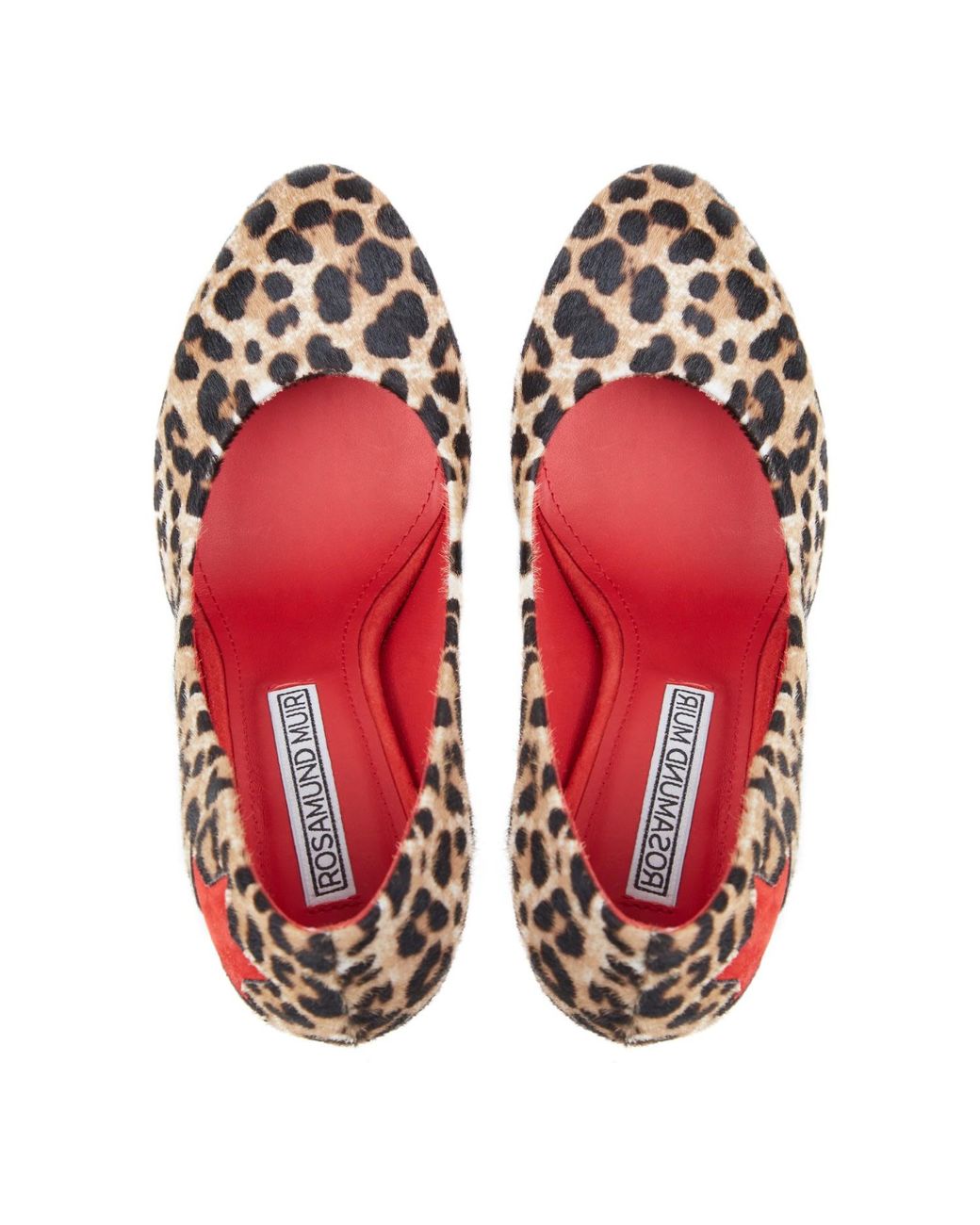 Rosamund Muir London Red Neutrals India Leopard Print Calf Hair With Star Heels