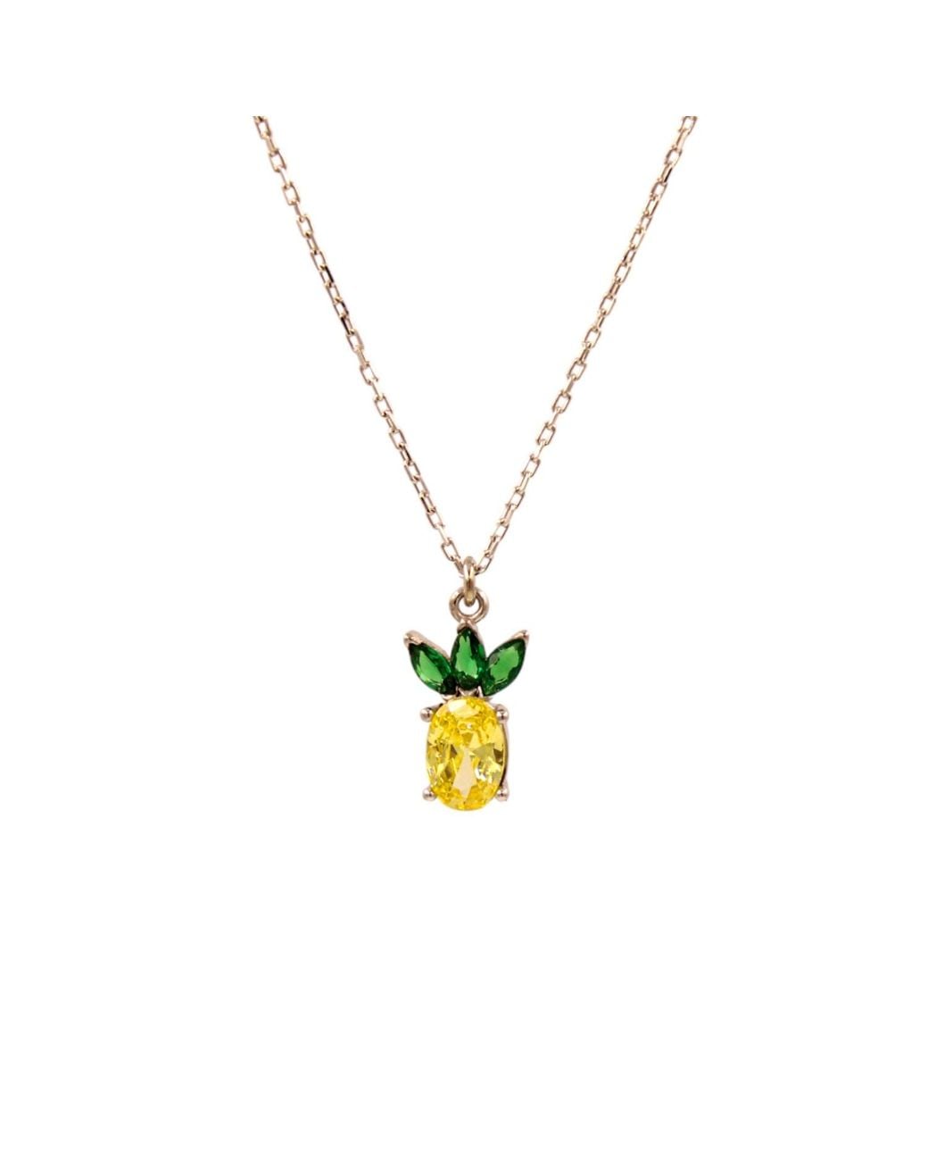 1610Istanbul Metallic Pineapple Necklace