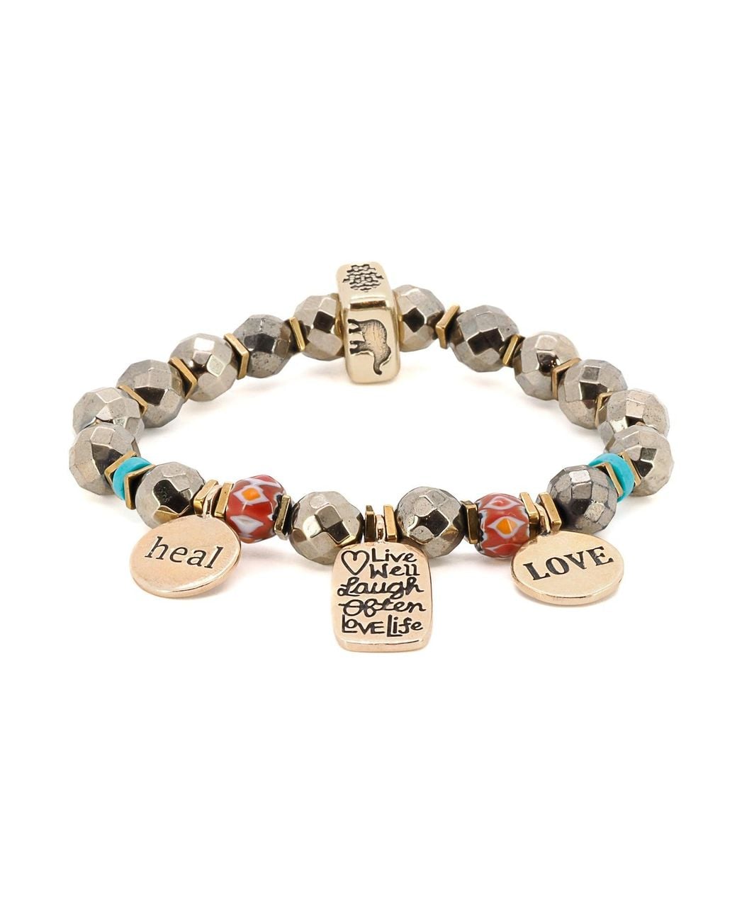 Ebru Jewelry Metallic Love Your Life Bracelet