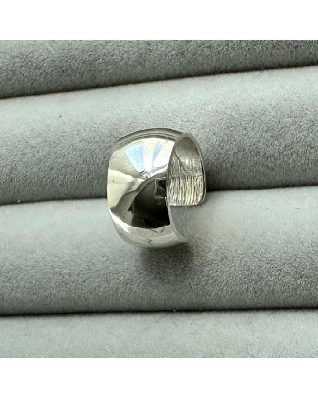 Edge Only Blue Domed Ear Cuff Sterling