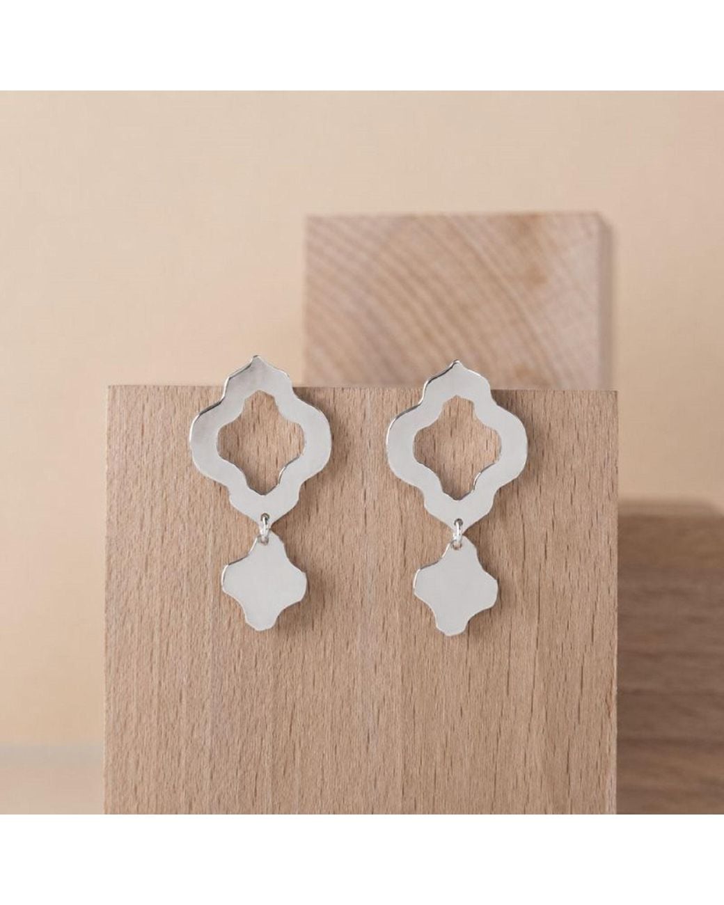 Silver Moon Metallic Azure Arch Sterling Earrings