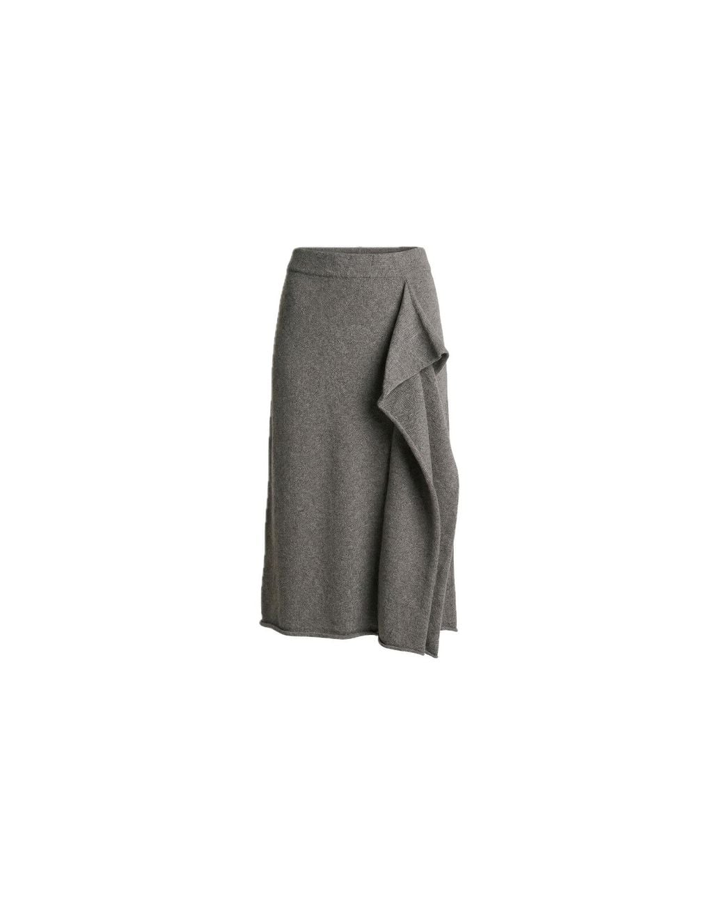 Reet Aus Gray Seamless Skirt From Recycled Wool