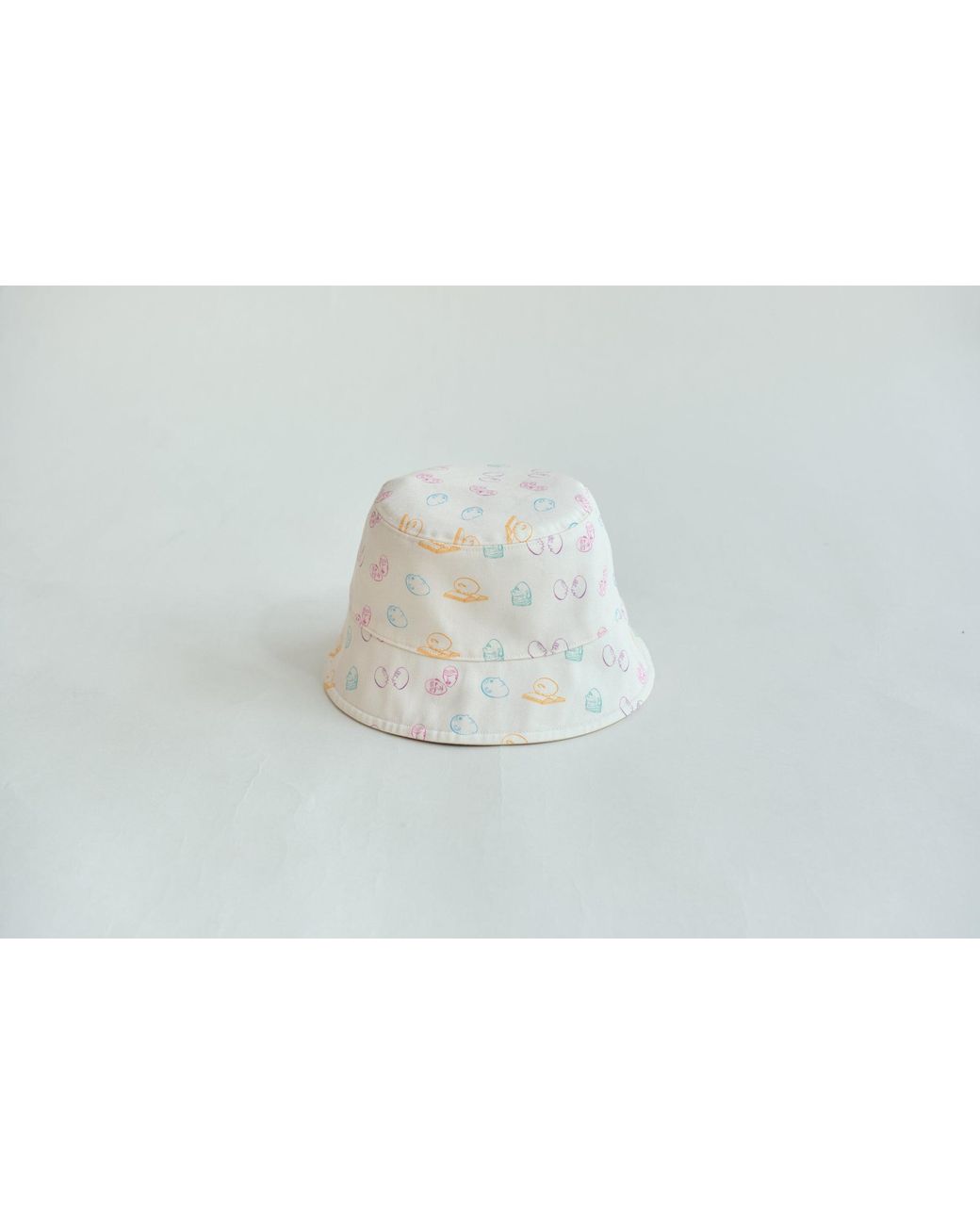 Lost Pattern Natural Neutrals Eggheads Cotton Reversible Bucket Hat