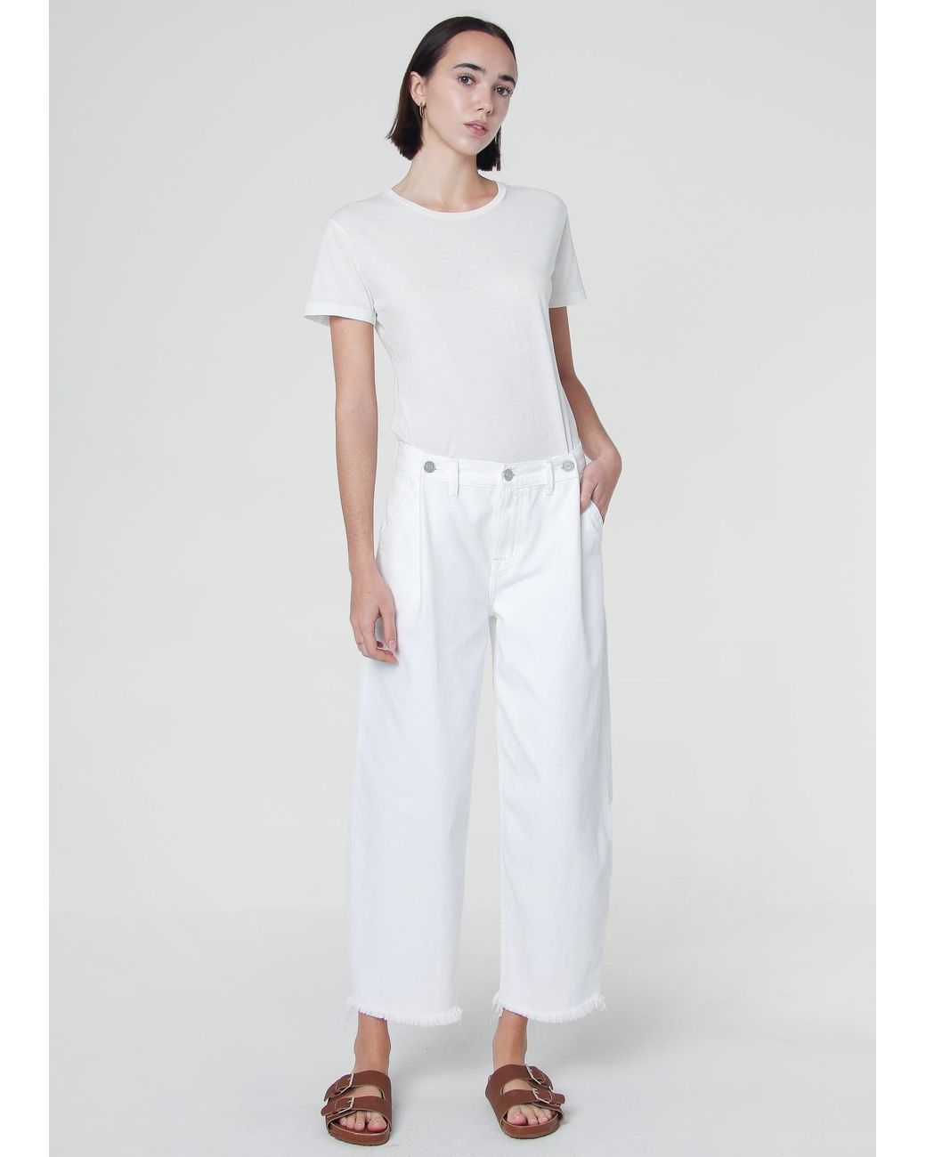 NOEND White Adeline Cropped Barrel