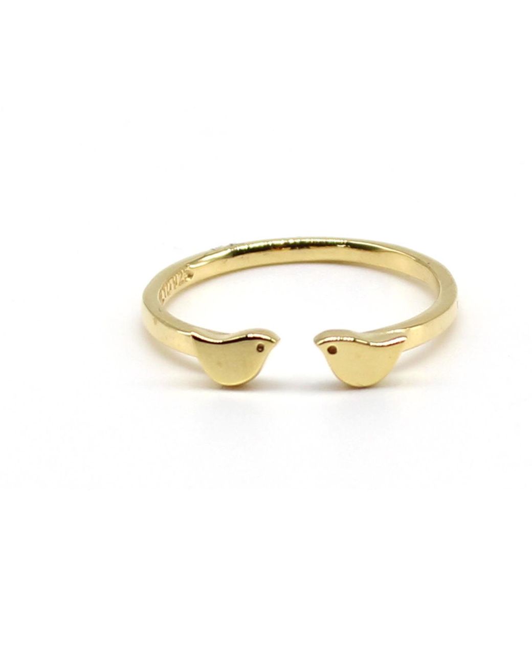 Lime Tree Design Metallic Mini Bird Adjustable Ring