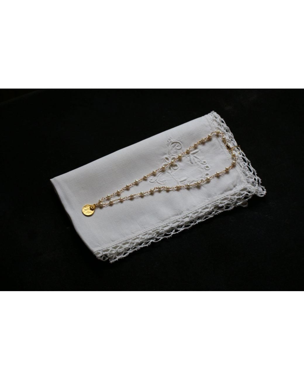 Iris London Metallic Mala Pearl Necklace