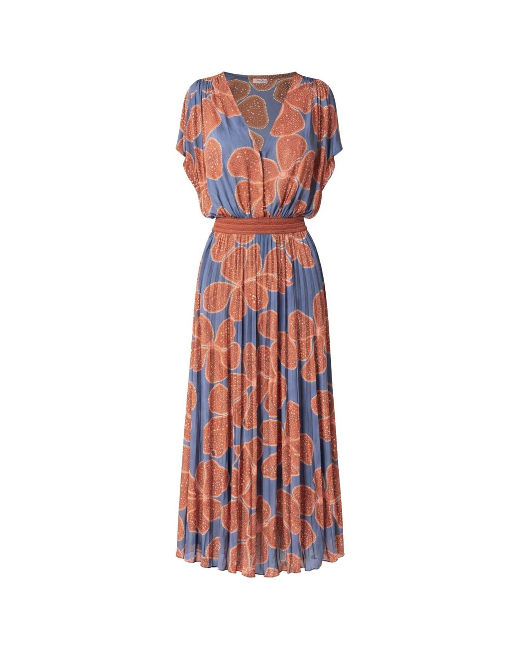 Traffic People Red Full Bloom And Floral Print Hera Dress