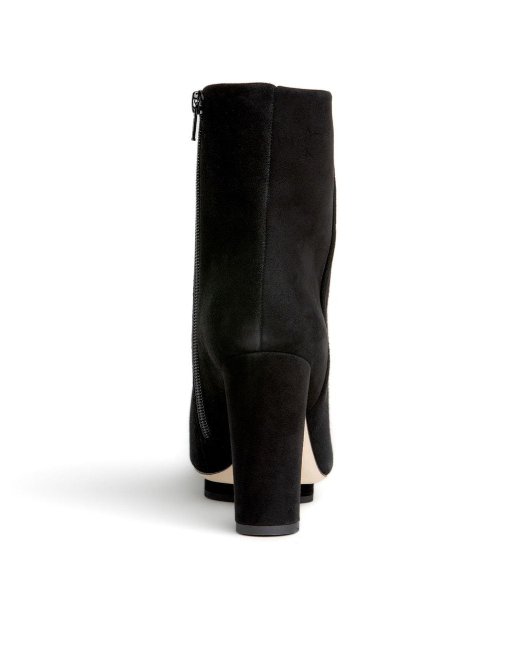 Beautiisoles by Robyn Shreiber Made in Italy Black Teresa Suede Bootie Comfortable Hidden Platform & Zipper Work Day Or Evening
