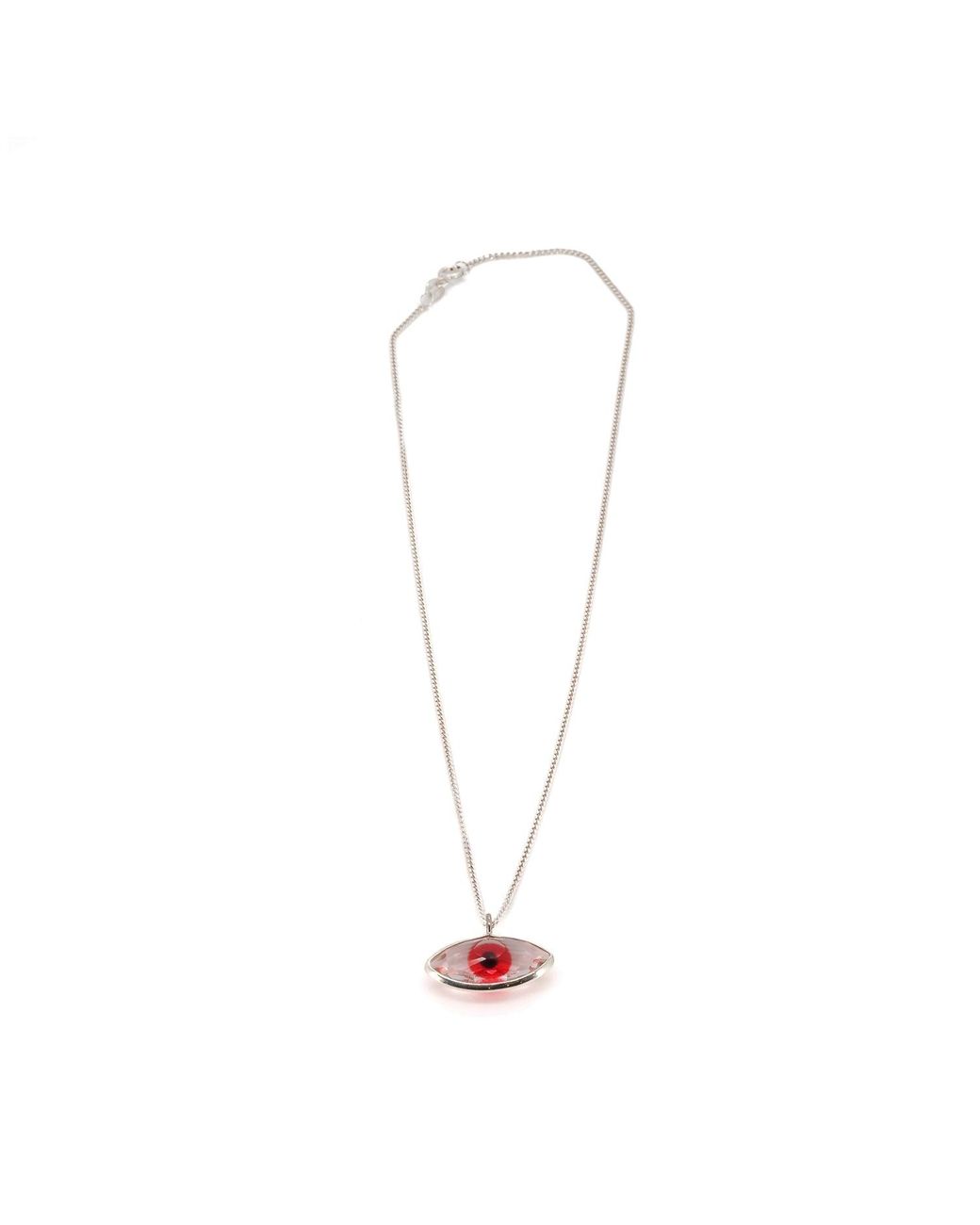 Ebru Jewelry Pink Glass Evil Eye Sterling Necklace