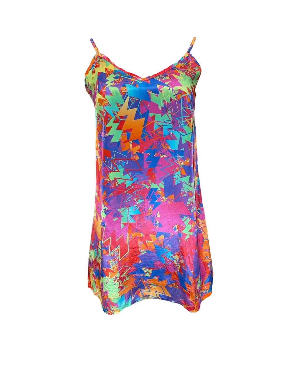 Any Old Iron Red Pastel Lightning Short Dress