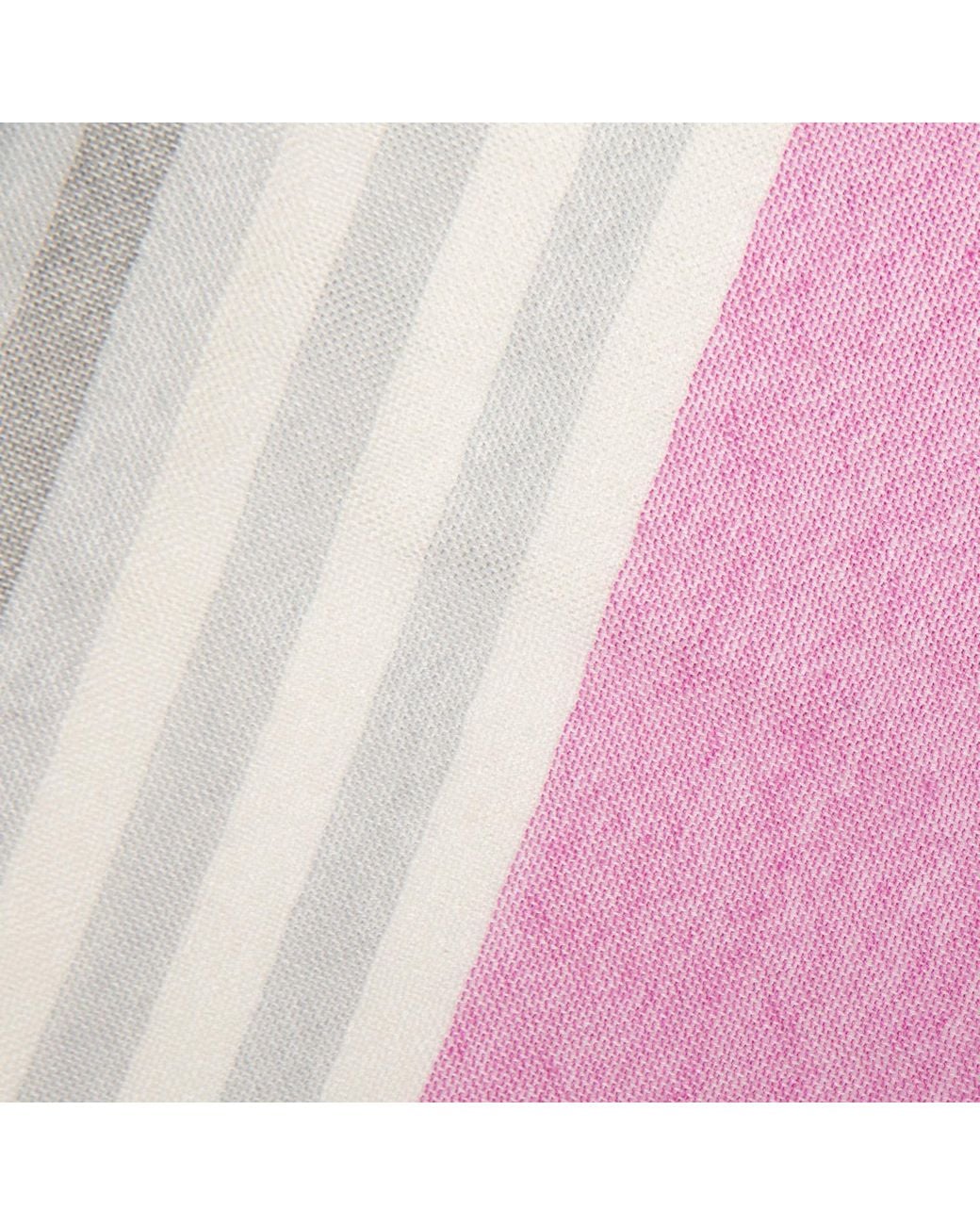 Kinalba Pink Weekender Rose Stripe Cashmere & Silk Scarf