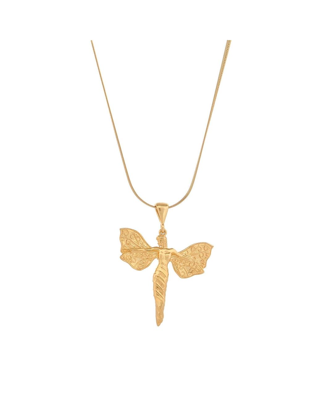Ebru Jewelry Metallic Heavenly Guardian Vermeil Necklace
