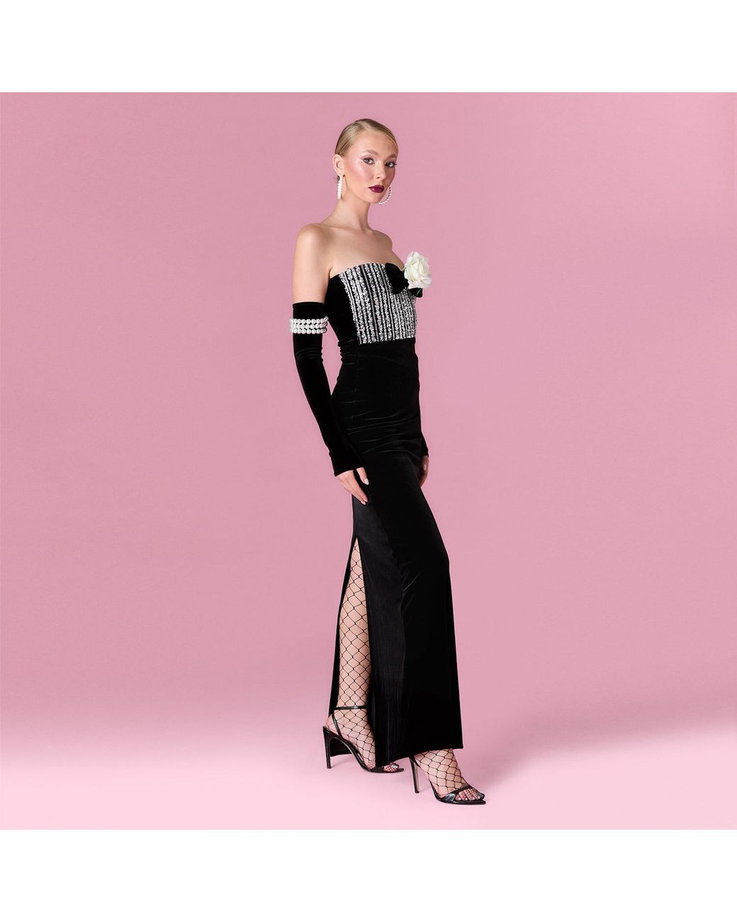 Nur Karaata Black Isadora Dress