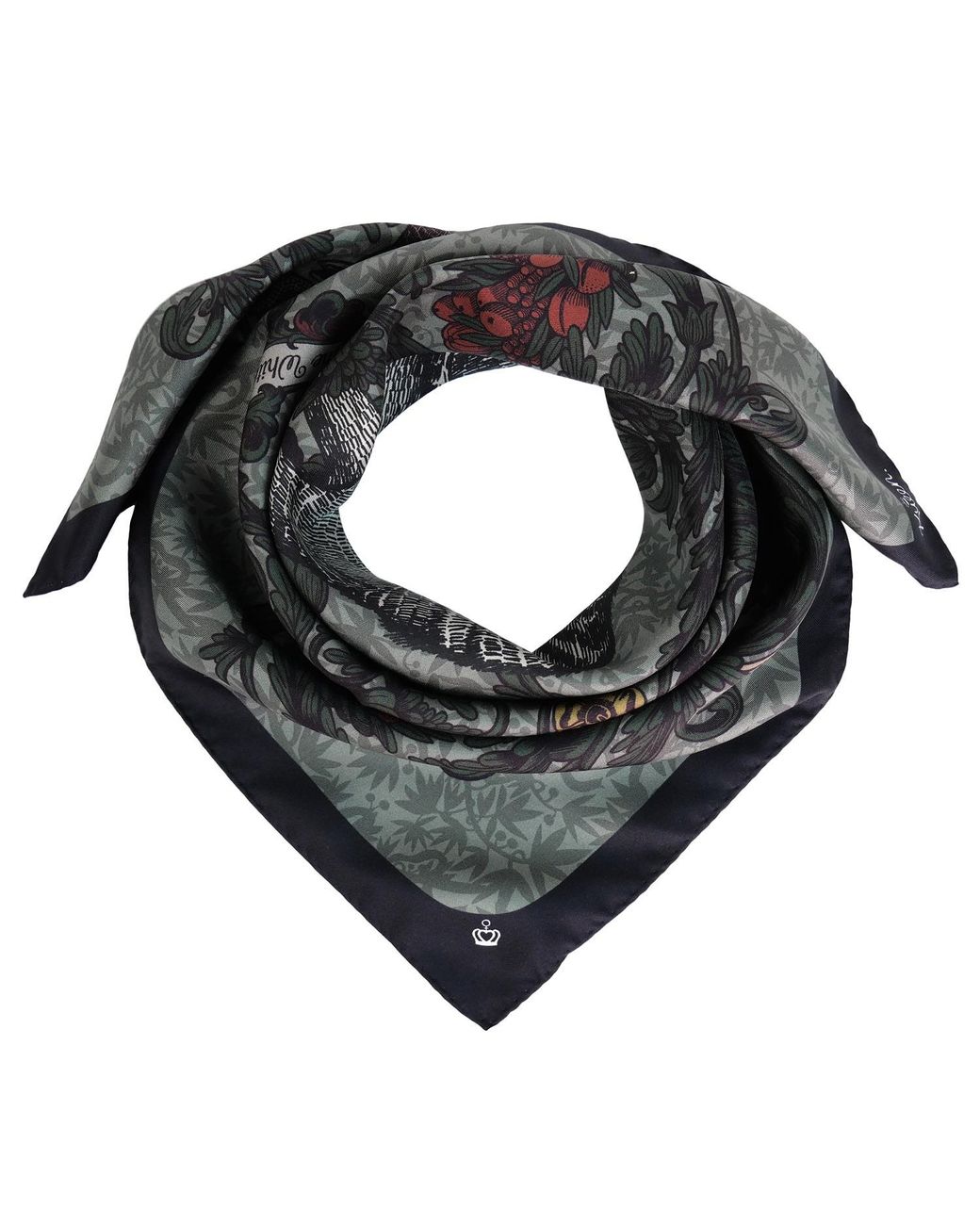 Kueen Green Silk Scarf