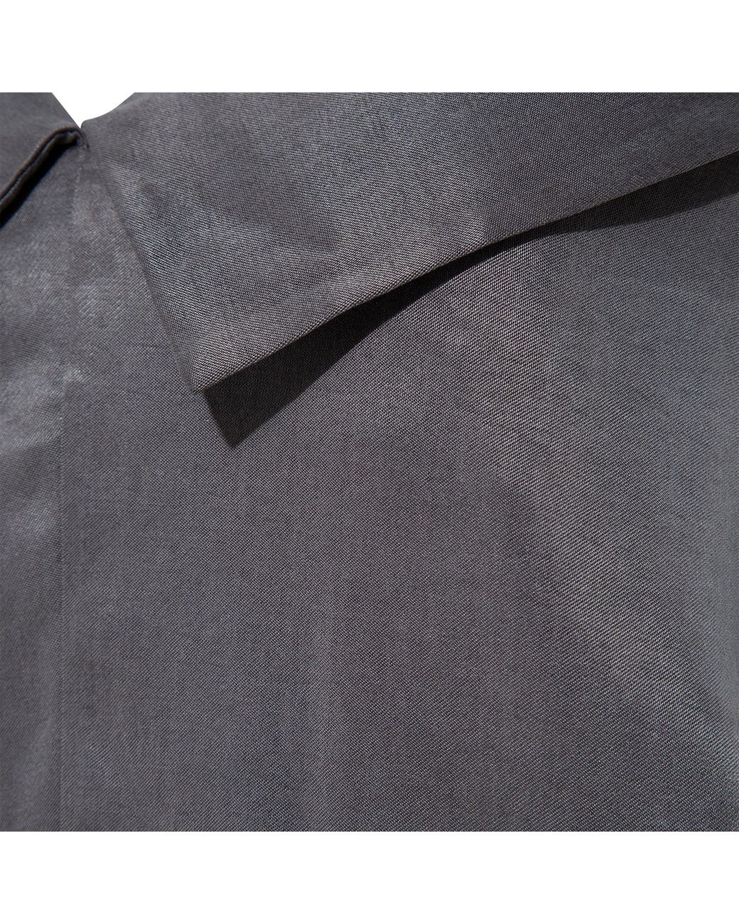 Femponiq Gray Off Shoulder Collared Crop Top