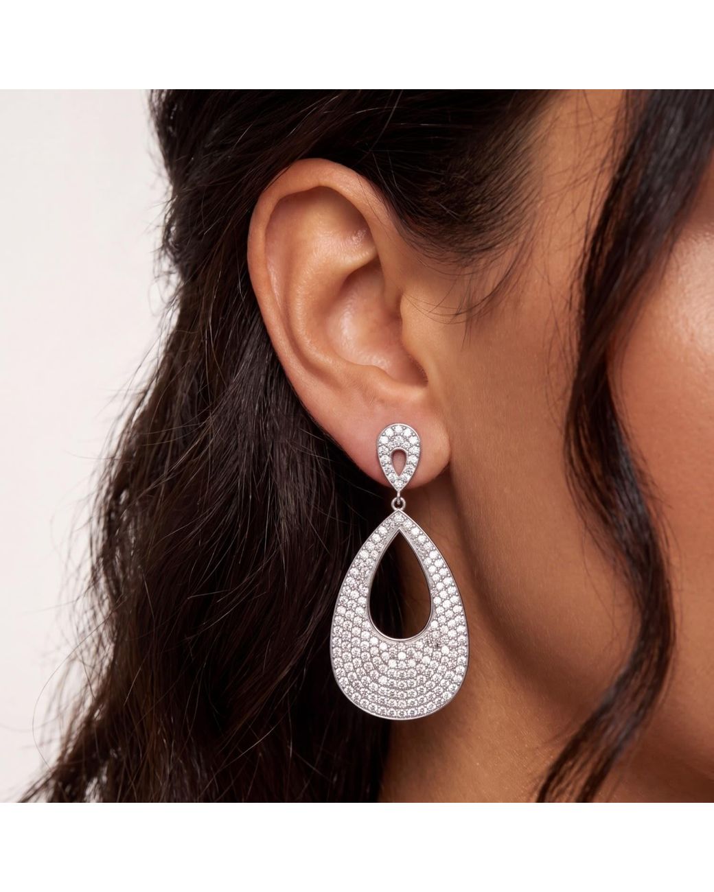 Latelita London Metallic Samira Teardrop Earrings