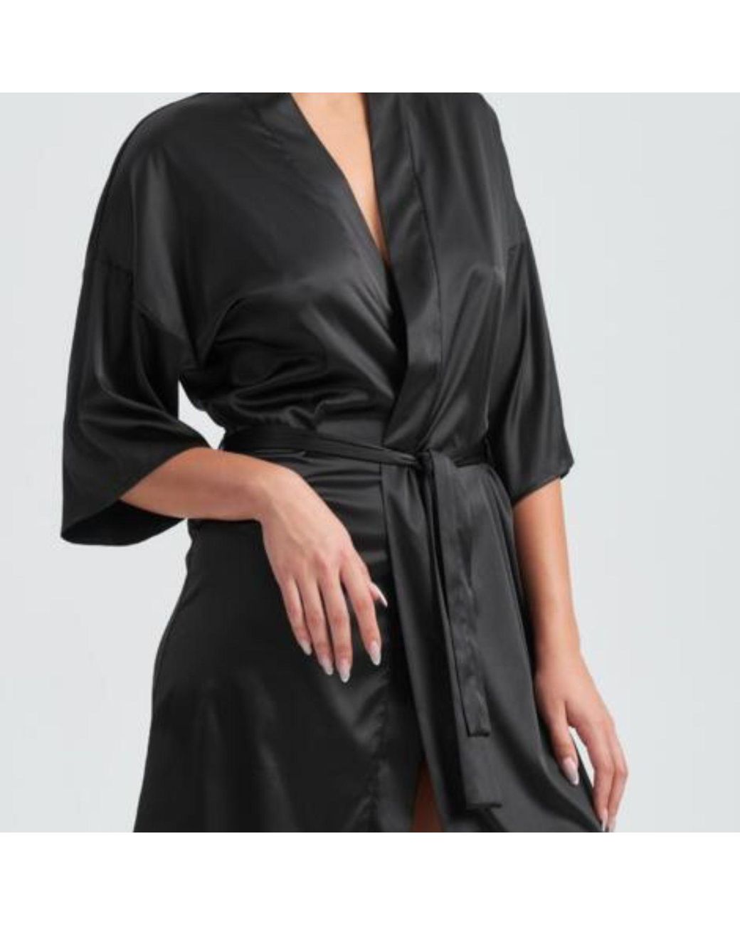 Daily Underwear Black Dressing Gown Alice